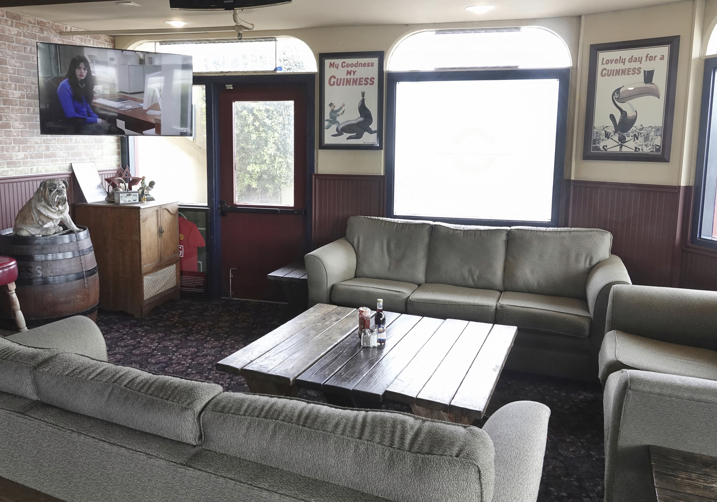 The London Bridge Pub Comfortable Couches and TV room Comfy room with couches
